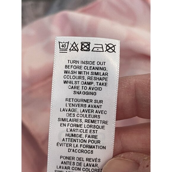 ASOS Jumpsuit Size 2 Red Floral Deep V Neck Summer Attached Belt - Picture 11 of 11